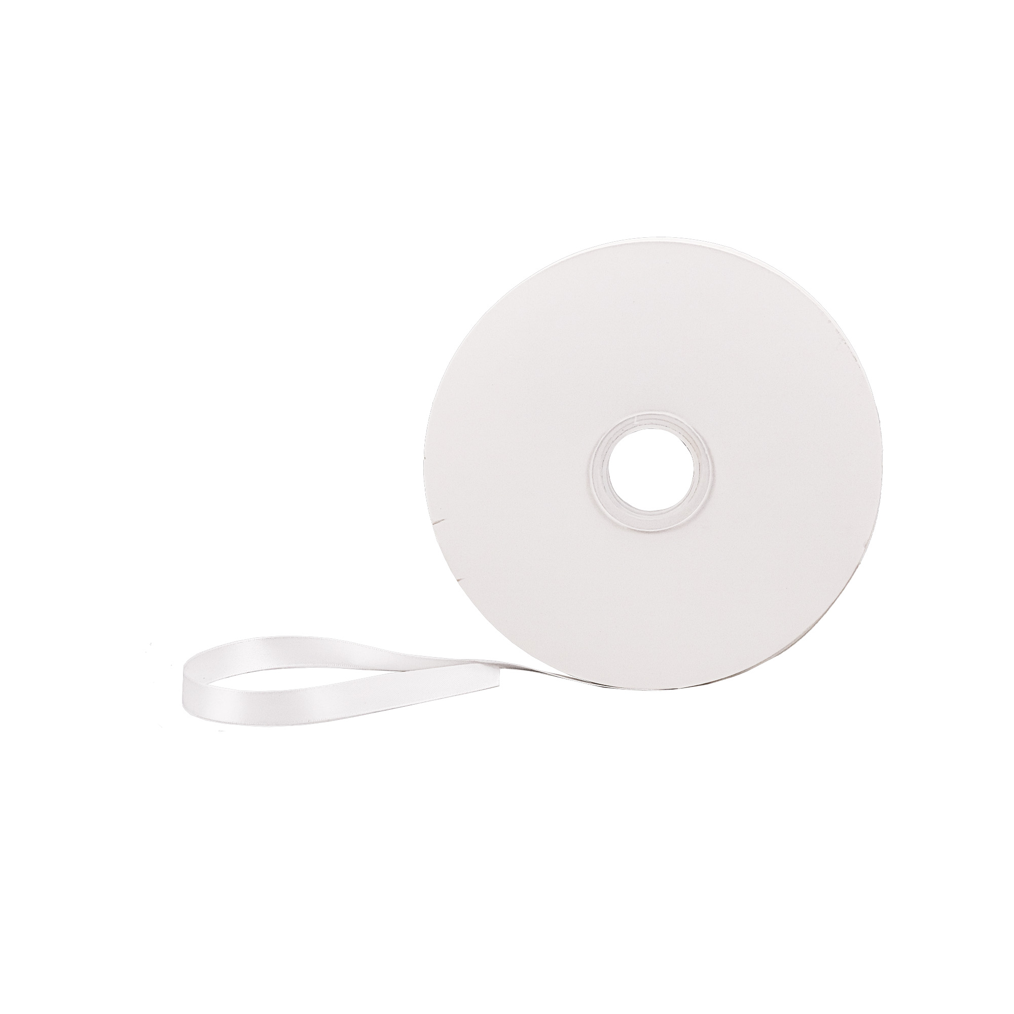 Premium satin ribbon, 100y x 120 mm, White